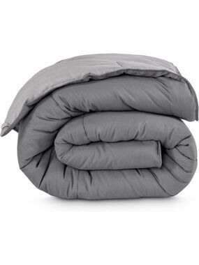 Reversible Twin/Twin XL Comforter Set - Grey & Light Grey, Soft & Cozy Bedding